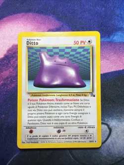 Metamorph! Spanish Ditto, Lightly Played, Fossil Holo Rare Pokemon TCG 3/62 - Image 1