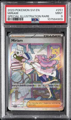 2023 POKEMON SVI EN-SCARLET & VIOLET SPECIAL ILLUSTRATION RARE #251 MIRIAM PSA 9 - Image 1
