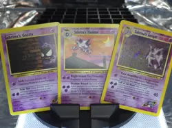 ??? Pokemon TCG Rare Holo Card Sabrina's Gengar, NH Haunter & Gastly Set ??? - Image 1