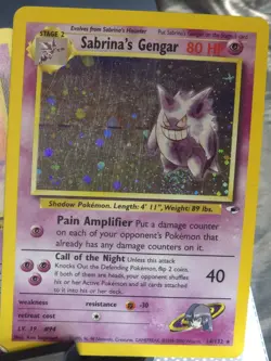 ??? Pokemon TCG Rare Holo Card Sabrina's Gengar, NH Haunter & Gastly Set ??? - Image 3