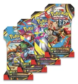 Pokemon Mega Evolution Sleeved Booster Pack Full Art Bundle Set of 4 SEALED NEW - Image 1