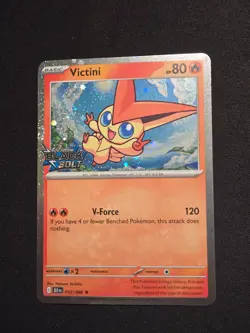 NEW Pokemon Black Bolt - Victini COSMOS Reverse Holo 012/086 [BLACK BOLT STAMP] - Image 2
