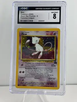 2000 POKEMON PROMO BLACK STAR POKEMON LEAGUE #9 MEW-HOLO CGC 8.0 NM/MINT - Image 1