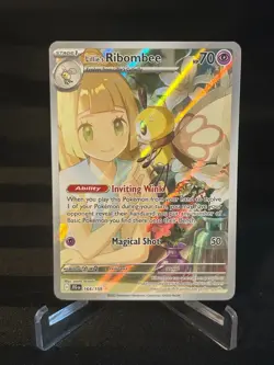 Pokemon TCG Lillie's Ribombee Illustration Rare #164/159 SV: Journey Together - Image 1