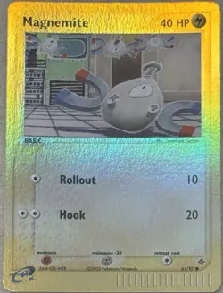 Magnemite 2003 Pokemon EX Dragon #61/97 Reverse Holo Foil Near Mint - Image 1
