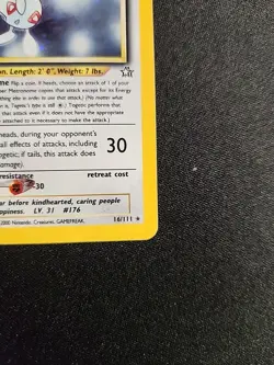 Pokemon TCG Togetic Neo Genesis 16/111 Holo Unlimited Holo Rare - Image 5
