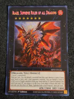 Yugioh Blaze, Supreme Ruler of all Dragons MP25-EN146 Prismatic Secret Rare NM - Image 1