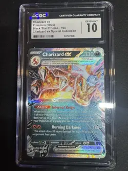 CGC 10 Charizard ex SVP 196 Promo Special Collection Pokemon Card 2025 GEM MINT - Image 1