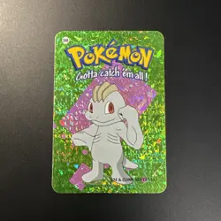 Machop #66 - Vintage Vending Machine Prism Sticker 2000 - Pokemon Card - Image 1