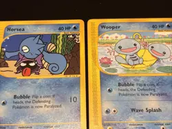 Pokemon TCG: Aquapolis 2 Card Lot Ft Wooper 117 and Horsea 84 - Image 1
