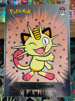 🔥SHINING Meowth Non-TCG 2024 SHINY POKEMON Card Kanto Peru Foil NM🔥 - Image 1