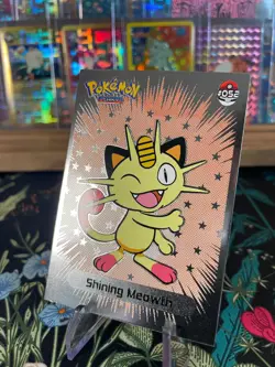 🔥SHINING Meowth Non-TCG 2024 SHINY POKEMON Card Kanto Peru Foil NM🔥 - Image 3