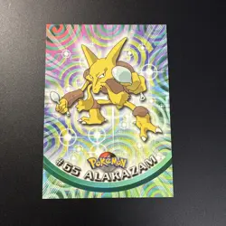 Alakazam #65 - BLACK Logo - NON-HOLO - SERIES 1 - TOPPS Pokemon Card - NM - Image 1