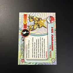 Alakazam #65 - BLACK Logo - NON-HOLO - SERIES 1 - TOPPS Pokemon Card - NM - Image 2