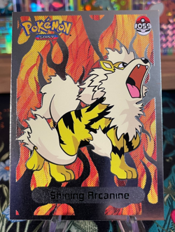 ??SHINING Arcanine Non-TCG 2024 SHINY POKEMON Card Kanto Peru Foil NM?? - Image 1
