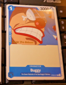 ONE PIECE ENGLISH CARD GAME CARTE SUPER PRE RELEASE Buggy ST03-011 EN JCC MINT - Image 1