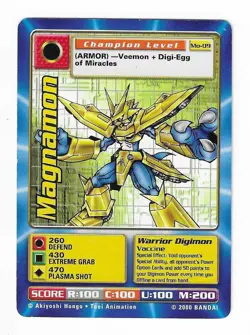 Digimon Magnamon 1999 The Movie Non-Holo Promo Card Mo-09 - Image 1