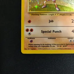Hitmonchan 007/102 Base Set Unlimited Holo Pokemon Tcg Card Heavily Played - Image 5