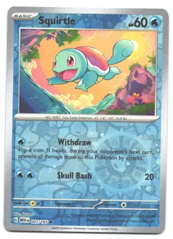 Squirtle 007/165 Cosmos Reverse Holo Costco Promo SV 151 Pokemon Card NM/LP - Image 1