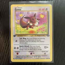 Pokemon Card Eevee Jungle 1st Edition Set Common 51/64 LP - Image 1