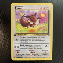 Pokemon Card Eevee Jungle 1st Edition Set Common 51/64 LP - Image 2