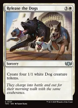 Release the Dogs Commander: Tarkir: Dragonstorm NM MTG Non-Foil - Image 1