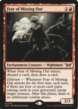 MTG Fear of Missing Out Normal NM Duskmourn: House of Horror Magic 136 - Image 1