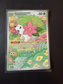 Shaymin 185/182 IR Illustration Rare Holo Pokemon 2025 Destined Rivals NM - Image 1