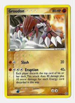 Pokemon TCG Groudon EX Emerald 14/106 Regular Rare 14/106 - Image 1