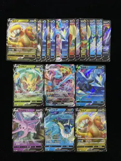 2024 Pokemon TCG S-Chinese Vaporeon V Jolteon V Dragonite V RRR Holo Lot*20 you - Image 2