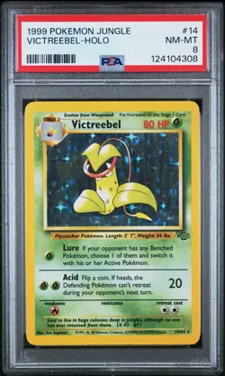 1999 POKEMON JUNGLE #14 VICTREEBEL-HOLO PSA 8 - Image 1
