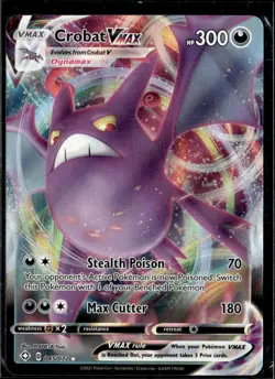 Pokemon Crobat VMAX 045/072 Shining Fates Full Art Rare Holo - Image 1