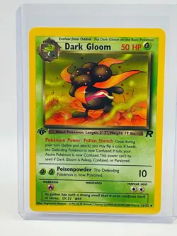 2000 Pokemon Team Rocket 1st Edition Dark Gloom 36 - Image 1