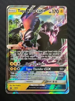 Pokemon TCG Tapu Koko GX SM50 Black Star Ultra Rare Promo VLP - Image 1