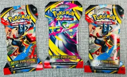 Pokemon TCG Mega Evolution Sleeved Booster Pack LOT X3 FACTORY SEALED NO RESERVE - Image 1