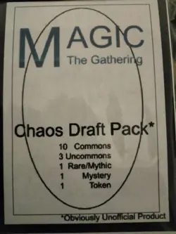 **Magic the Gathering Custom Chaos Draft Repacks** Guaranteed Rare, 15 cards ea. - Image 1