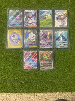 Pokemon Full Art Holo Illustration Card Lot of 10 Cards Near Mint Condition - Image 1