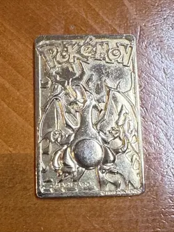1999 Pokemon Charizard 23k Gold Plated Metal Card Limited Edition Burger King - Image 1
