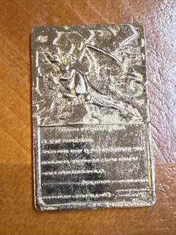 1999 Pokemon Charizard 23k Gold Plated Metal Card Limited Edition Burger King - Image 2