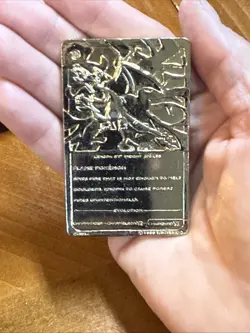 1999 Pokemon Charizard 23k Gold Plated Metal Card Limited Edition Burger King - Image 5