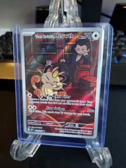 Pokemon TCG Team Rockets Meowth Card 203/182 NM Condition - Destined Rivals - Image 1