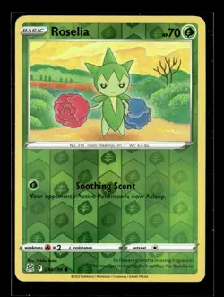 Pokemon Roselia 014/196 Lost Origin Reverse Holo Common 3 Card Lot - Image 1