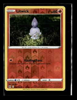 Pokemon Litwick 024/196 Lost Origin Reverse Holo Common 3 Card Lot - Image 1