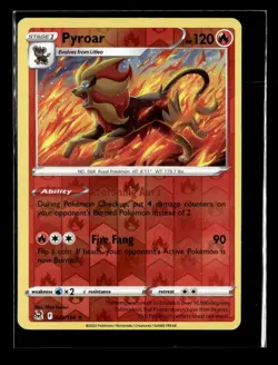 Pokemon Pyroar 029/196 Lost Origin Reverse Holo Rare 3 Card Lot - Image 1