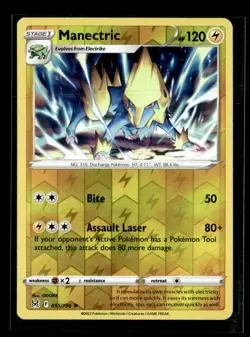 Pokemon Manectric 055/196 Lost Origin Reverse Holo Rare 2 Card Lot - Image 1
