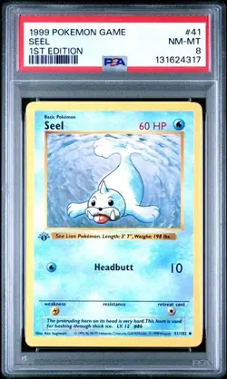 Base Set 1st Edition SEEL #41/102 PSA 8 1999 Pokemon Card Game - Image 1