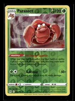 Pokemon Parasect 005/196 Lost Origin Reverse Holo Rare 2 Card Lot - Image 1