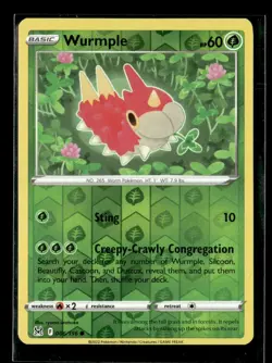Pokemon Wurmple 006/196 Lost Origin Reverse Holo Common 2 Card Lot - Image 1