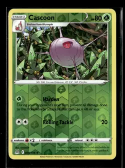 Pokemon Cascoon 009/196 Lost Origin Reverse Holo Uncommon 2 Card Lot - Image 1