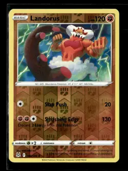 Pokemon Landorus 105/196 Lost Origin Reverse Holo Rare 2 Card Lot - Image 1